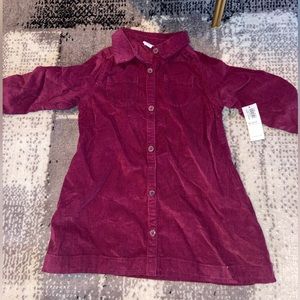 BRAND NEW TODDLER CORDUROY WINE/BURGUNDY OLD NAVY DRESS with tag